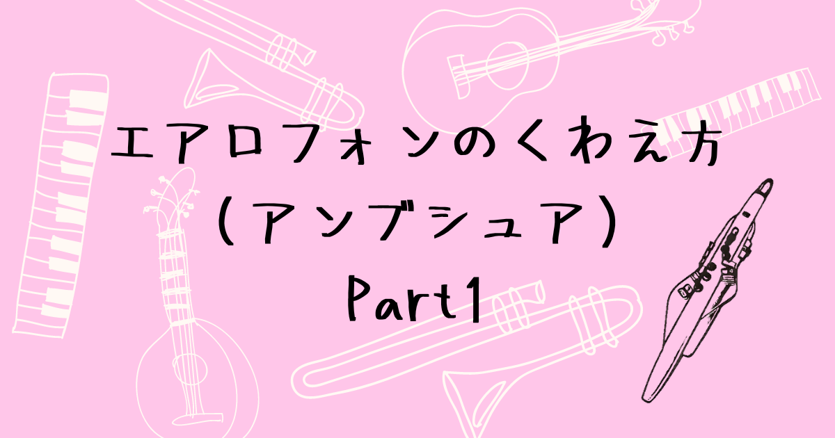 エアロフォンのアンブシュア　初心者の試行錯誤の記録